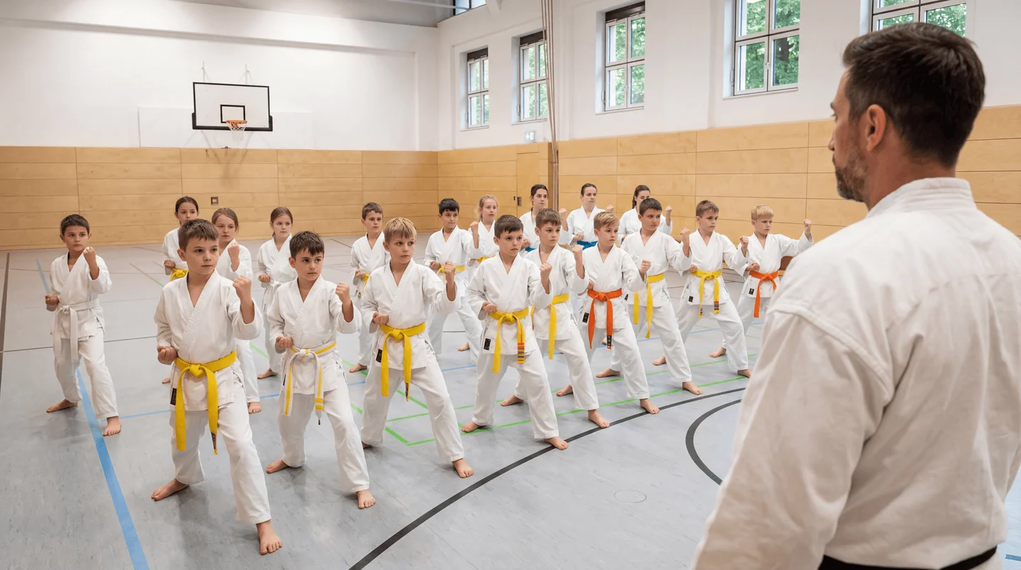 Trainer gibt Anweisungen